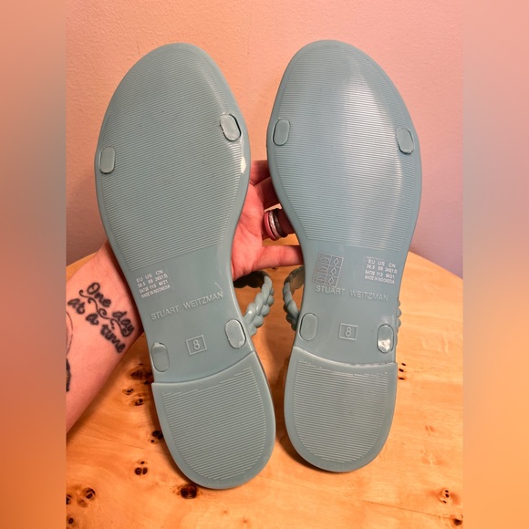 NWT Stuart Weitzman Sawyer Braided Jelly Sandals, Sz 8 - Picture 7 of 9